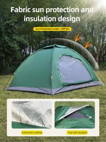 Tente de camping portative et simple, en plusieurs couleurs, pour le parc, la plage, le pique-nique, le parasol. Facile à installer, peut être utilisée par 2 personnes. Tente de camping pliable, résistante aux UV, anti-moustiques, légère, avec sac à main. Tente de pêche.