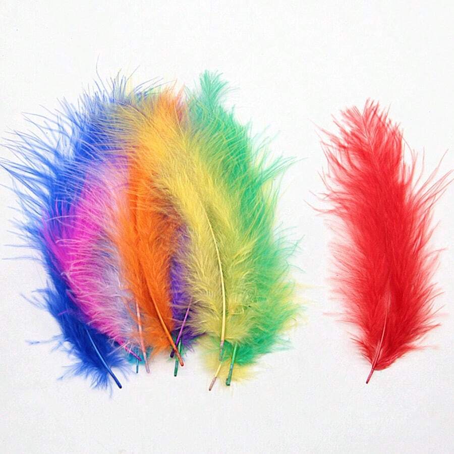 10-15cm Fluffy Marabou Turkey Feather Decor Craft Feathers DIY Handmade Dreamcatcher Wedding Party Decoration 50pcs/Pack - JWR - View 1