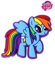 MY LITTLE PONY 1pc/12pcs My Little Pony Cute Cartoon Character Twilight Sparkle, Rainbow Dash, Pinkie Pie, Fluttershy Jelly Shoes, Shoe Flower & Shoe Charms