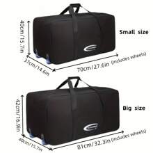 1pc Extra Large Rolling Luggage Bag, Big Size Portable Travel Bag, Foldable Travel Bag, Multi-Function Suitcase - Elongated Handle Design, Upgraded Smooth Crystal Wheels - Suitable For Long And Short Trips, Outings, Moving, College