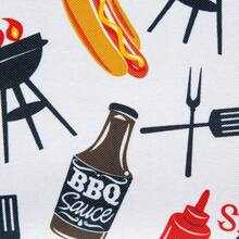 Bbq Fun Print Outdoor Tablecloth 60 Round - 1 - View 1