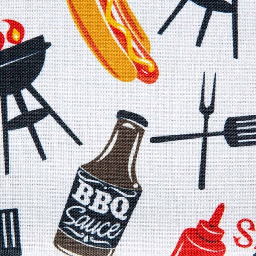 Bbq Fun Print Outdoor Tablecloth 60 Round - 1 - View 1