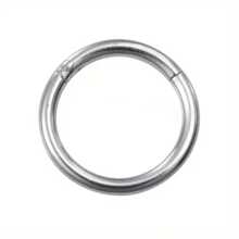 1-4 Pcs Stainless Steel Seamless Nose Rings/Piercing Jewelry, 6/8/10/12mm Twisted Unisex Punk Closed Hoop Earrings