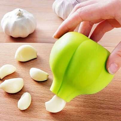 1 件创意厨房硅胶大蒜剥皮器，柔软大蒜皮去除器，方便的厨房工具，厨房用大蒜剥皮器，户外烹饪，理想的圣诞礼物