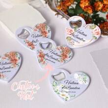 1 PIEZA Texto personalizado, felicitaciones de cumpleaños, aniversarios de bodas y de pareja, regalos de pareja, abrebotellas, pegatina personalizada con forma de corazón y patrones florales y de plantas para el refrigerador, pegatinas para refrigerador, imán de abrebotellas personalizado, regalos para fiestas, bolsas de regalo y pegatinas gratis, imán de abrebotellas de recuerdo de boda, abrebotellas para el refrigerador personalizado, recuerdos de fiesta de boda para invitados, recuerdos de fiesta de bodas, regalos de bodas