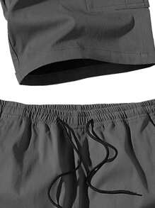 Shorts cargo de verano delgados para hombre, shorts bermuda casuales y transpirables para exteriores
