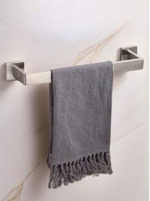 1pc Thickened Square Tube Bathroom Storage Hook, Stainless Steel Towel Ring, Toilet Paper Holder, Bathroom Hanging Rack