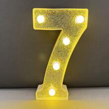 1 set 1-100 ans 21,8 cm Bougie d'anniversaire à led et paillettes argentées, lampe de numéro pour fiançailles/mariage/anniversaire, décoration d'éclairage de fête d'anniversaire