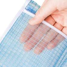 1pc Fridge Storage Mesh Hanging Basket, Multipurpose Kitchen Organizer Bag With Double Compartment - Multicolor - View 7