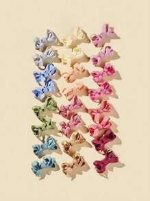 24 Stücke Set Haar-Accessoires mit Schleifen, enthält Blumen- & Schleifen-Haarclips, geeignet für Hochzeit, Reise, Party und verschiedene Anlässe