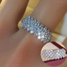 1pc Women's Fashion Luxury Zirconia Ring, High-End Party Jewelry, Holiday Gift