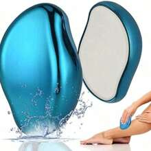 Dispositivo unisex de eliminación de vello con cristal, removedor de vello portátil y suave, reduce la irritación de la piel, asistencia de espejo nano para una eliminación suave, exfoliante, reutilizable para piernas, brazos y espalda, herramienta de depilación para el hogar