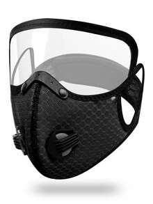 1个装骑行防护面罩，运动面罩滤芯，防尘面罩，防护镜片，可拆卸滤芯自行车面罩，活性炭网状自行车半脸面罩，男女通用户外运动，可重复使用，冬季骑行防雾，活性炭面罩，防尘、防风、保暖自行车面罩，带呼吸阀山地车面罩，防尘面罩 - 彩色 - 查看 8