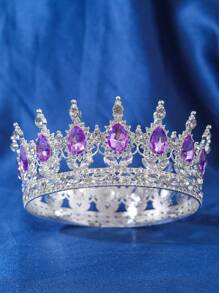 1 Stück Damen Stirnband mit Strass-Krone Dekor, luxuriöse Kopfbedeckung mit königlicher Krone, eleganter Braut-Haarschmuck für Veranstaltungen, Partys und Festlooks