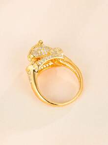 1pc Women's Fashion Leopard Animal Design Ring, Elegant And Unique Suitable For Party Or Banquet Wear