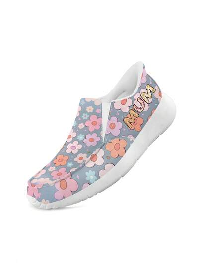 母亲节女士乐福鞋休闲船鞋步行方便一脚蹬运动鞋女士时尚轻便平底鞋舒适休闲四季