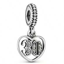 1 Piece Of Birthday/Anniversary Series Charm Silver Plated FIT Bracelet Necklace DIY Jewelry Birthday Gift Anniversary Gift