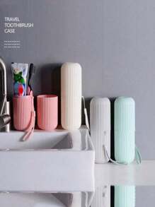 1 Pc/4 Pcs Portable Travel Toothbrush Case Set, Travel Mouthwash Cup With Lid, Toothpaste And Toothbrush Storage Box, Mouthwash Cup, Toothbrush And Toothpaste Storage Box, Travel Camping Toothbrush Cup, Travel Face Cleaning Set, Travel Essentials, Beach And Holiday Back To School Travel Organizer Graduation
