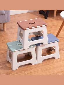 坚固耐用加厚便携式折叠凳带手柄 - 简易办公凳，时尚，美观，坚固耐用，家用折叠凳，节省空间，易于存放，适合室内，派对，野餐，成人和儿童便携式折叠椅，适合家庭使用，户外钓鱼。