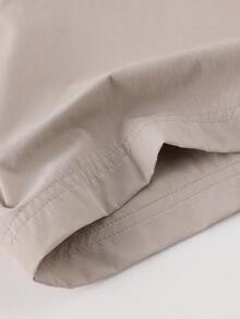 LEDUNTINO [Wiosna/Lato] Męska modna koszula cargo casualowa, styl sportowy, jednolity kolor zielony, świetny prezent dla męża/chłopaka, męska koszula z krótkim rękawem z klapami, guzikiem i kieszenią na suwak, odzież wiosenno-letnia dla mężczyzn