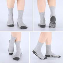1 Par / 5 Pares / 10 Pares / 15 Pares / 20 Pares Meias Masculinas de Cano Médio, Meias Unissex Antimicrobiana, Absorventes de Umidade e Respiráveis, Adequadas para Corrida, Exercícios, Jogos de Bola, Ciclismo e Uso Diário