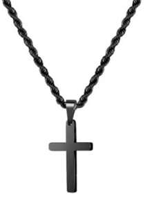 Stainless Steel Personalized Titanium Steel Cross Pendant Necklace - Solid Color Cross Single Layer Chain - View 9