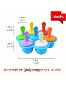 7-Cavity Silicone Ice Cream & Popsicle Molds - Easy DIY Frozen Snack Maker For Home Kitchen