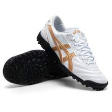 Asics C3 FF TF Football Shoes, Training Shoes For Men And Women, Model 1113A056-100 - White/Gold - View 3