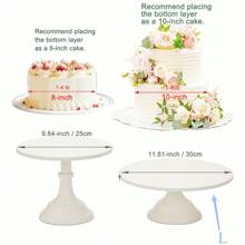 1pcsWhite Dessert Cake Rack Tray, Used For Birthday Parties, Parties, Showers, Wedding Celebrations, Cupcake Trays, Desktop Decoration