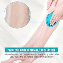 Dispositivo unisex de eliminación de vello con cristal, removedor de vello portátil y suave, reduce la irritación de la piel, asistencia de espejo nano para una eliminación suave, exfoliante, reutilizable para piernas, brazos y espalda, herramienta de depilación para el hogar