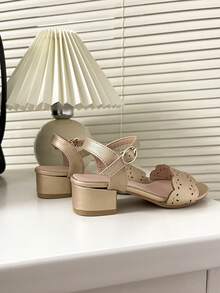 Classic & Fashionable Children Princess Heels, Simple & Practical Multifunctional - Gold - View 7