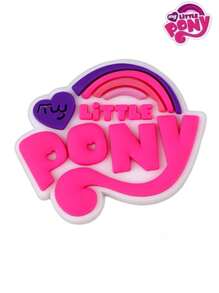 MY LITTLE PONY 1pc/12pcs My Little Pony Cute Cartoon Character Twilight Sparkle, Rainbow Dash, Pinkie Pie, Fluttershy Jelly Shoes, Shoe Flower & Shoe Charms