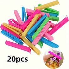 5/10/20pcs Plastic Reusable Sealing Clips, Moisture-Proof Airtight Kitchen Food Storage Box Organizer Accessories (Random Color) - Multicolor - View 11