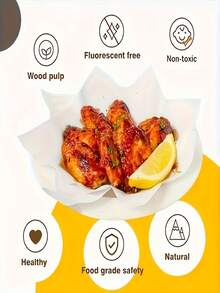 Papel encerado para hornear precortado, 9x13 pulgadas, sin blanquear y antiadherente, tamaño de media hoja para hornear, cocinar, asar a la parrilla, freidora de aire, cocinar al vapor, accesorios para freidora de inmersión profunda - Multicolor - Ver 7