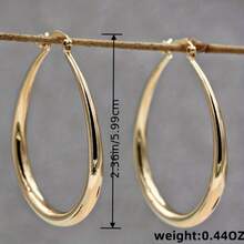 Simple Colorful Hoop Earrings - Women's Elegant Jewelry Gifts - Vàng - Xem 4