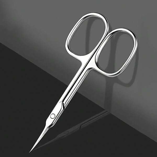 1 pièce Ciseaux mini professionnels en acier inoxydable avec lames courbes tranchantes et manche confortable, convient pour la maison, la coupe des ongles et des callosités
