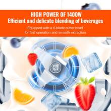 Professional Blender With Shield, Commercial Countertop Blenders, 68 Oz Glass Jar Blender Combo, Stainless Steel 9 Speed & 5 Functions Blender, For Shakes, Smoothies, Peree, And Crush Ice, Black - Five functions black - 查看 2