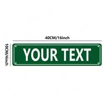 1pc Personalized Metal Street Sign, Custom Text, Wall Mountable, No Power Needed, Suitable For Indoor/Outdoor Use, Perfect For Christmas, Halloween, Easter, Thanksgiving - Signboard,Chic Design - Multicolor - View 4