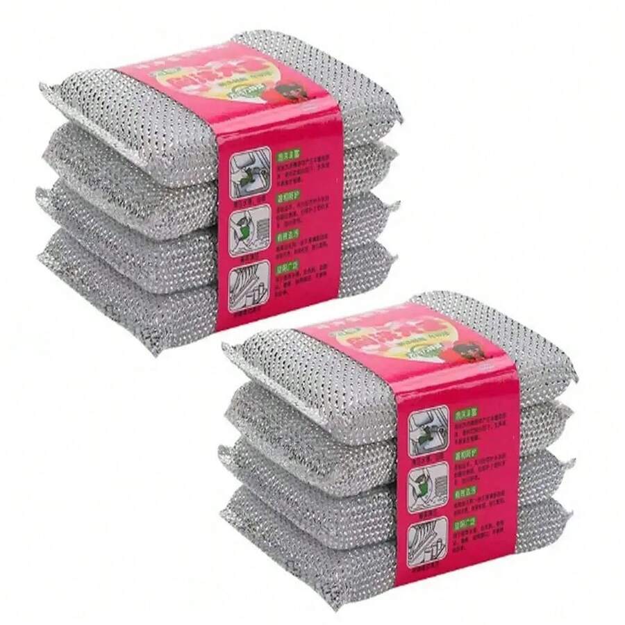 4/8/12 Pieces Kitchen Utensils Sponge Does Not Hurt Pot Brush Pot Artifact Household Scratch-Free Cleaning Sponge Wiping - 8Pcs - 查看 1