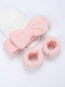 3 pezzi/Set Fascia per capelli e polso, adatta per il lavaggio del viso, l'applicazione e la rimozione del trucco, i viaggi, tutti i tipi di pelle, fascia per la cura della pelle, bellezza, prodotti per la cura della pelle, spa, cura di sé, strumenti per la cura della pelle, cura del viso, forniture per estetiste, pelle, detergente per il viso, trattamento viso