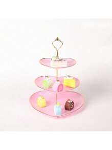 Three Layer Heart-Shaped Cake Rack, Suitable For Creative Weddings, Birthday Parties, Candies, Desserts, Afternoon Tea, Suitable For Homecoming, Valentine's Day, Weddings, Birthday Parties, Graduation Season