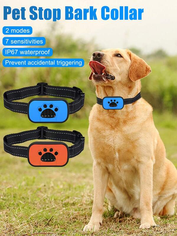 Novo Colar Anti-latido para Animais de Estimação, Colar Anti-latido com Identificação Automática Inteligente, Prevenção de Choque, Design Humanizado, Fácil Operação, Colar Ajustável, Adequado para Animais de Estimação de Médio/Pequeno Porte