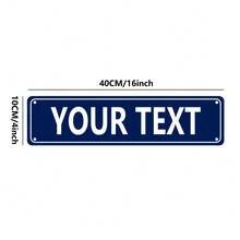 1pc Personalized Metal Street Sign, Custom Text, Wall Mountable, No Power Needed, Suitable For Indoor/Outdoor Use, Perfect For Christmas, Halloween, Easter, Thanksgiving - Signboard,Chic Design - Multicolor - View 16