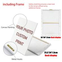 1pc Customizable No Frame Canvas Poster, Couple & Lovers Picture, Perfect Gift For Weddings, Anniversary, Valentine's Day, Home Decor, Custom Poster, Posters, Room Decor. Optional Frame,Slow Summer Living,Personal Items