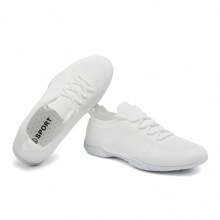 Girls' Breathable Mesh Aerobics Shoes, Slip-On Athletic Sports Sneakers