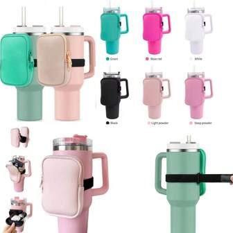 1pack Water Bottle Pouch For Cup Accessories,40OZ Cup Fanny Pack,Workout Outdoor Gym Tumbler Pocket For Phone, Card, Keys, Wallet, Versatile, Compact, Sports