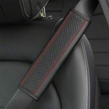 1 pièce Housse de ceinture de sécurité de voiture en PU gaufré, accessoires intérieurs automobiles universels toutes saisons
