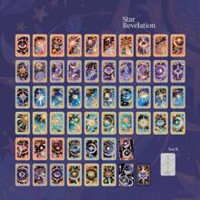 54pcs Decoration Materials Paper Magical Notebook Accessory, Celestial Revelation Series, Suitable For Gift, Office, Home, Marking, Labeling, Classroom, Entertainment Toys, Student Notebook Creative Retro Scrapbooking Decorative Stickers, School Supplies,Back To School