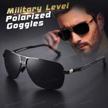 Retro Men's Pilot Metal Polarized Fashion Glasses Fashion Elegant Fashion Glasses Popular Mirror Stylish Lens Driving Bicycle Outdoor Activities Fishing Sports Fashion Glasses For Summer Beach Vacation,Outdoor,Travel
