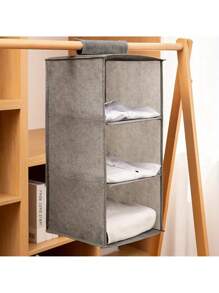 Multi-Layer Fabric Hanging Storage Bag, Non-Woven Cloth Organizer For Underwear, Socks, Accessories, Wall Mounted Wardrobe Space Saver